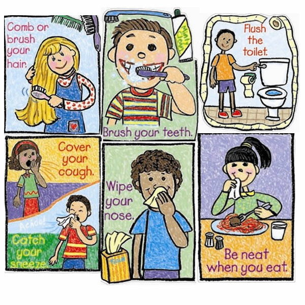 Hygiene Bulletin Board, Kid Drawn (perforated) | Latsa Company |